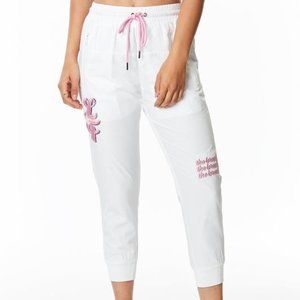 LF the brand pink and white windbreaker pants